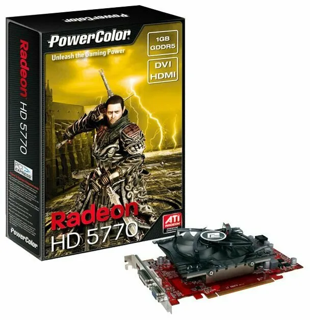 Видеокарта PowerColor Radeon HD 5770 850Mhz PCI-E 2.1 1024Mb 4800Mhz 128 bit DVI HDMI HDCP, количество отзывов: 15