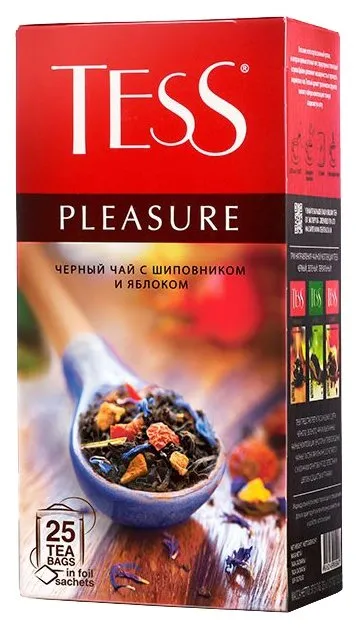 Чай черный Tess Pleasure в пакетиках, количество отзывов: 27