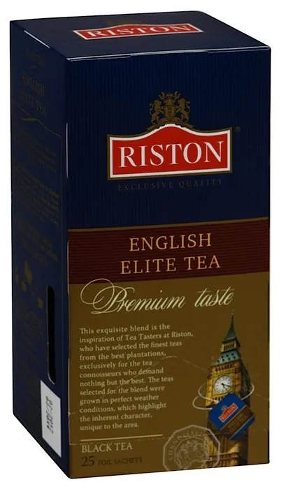 Чай черный Riston English Elite Tea в пакетиках, количество отзывов: 10