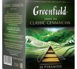 Плюс на Чай зеленый Greenfield Classic Genmaicha в пирамидках: обычный, противный, зелёный, невкусный
