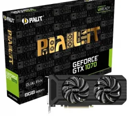 Видеокарта Palit GeForce GTX 1070 1506MHz PCI-E 3.0 8192MB 8000MHz 256 bit DVI HDMI HDCP Dual, количество отзывов: 8