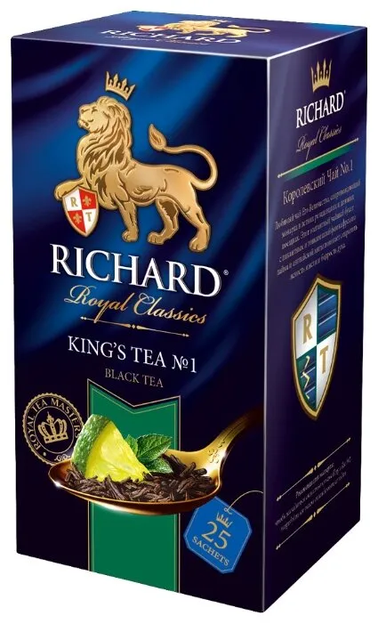 Чай черный Richard King's Tea №1 в пакетиках, количество отзывов: 10