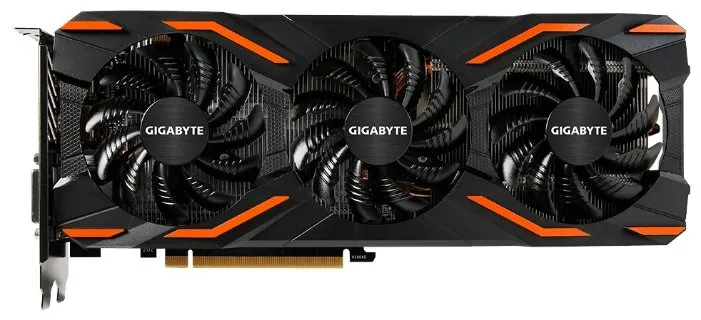 Видеокарта GIGABYTE GeForce GTX 1080 1657MHz PCI-E 3.0 8192MB 10010MHz 256 bit DVI HDMI HDCP, количество отзывов: 10