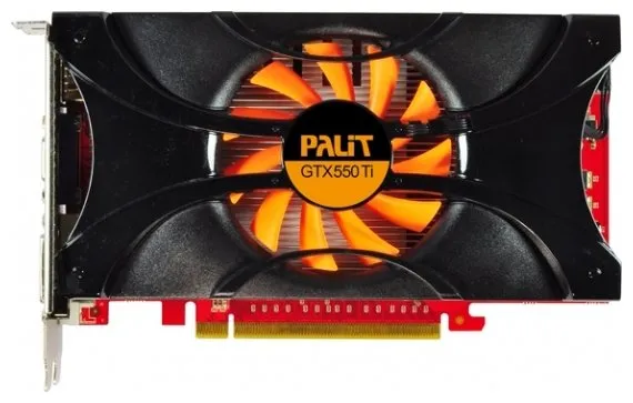 Видеокарта Palit GeForce GTX 550 Ti 900Mhz PCI-E 2.0 1024Mb 4100Mhz 192 bit DVI HDMI HDCP, количество отзывов: 10