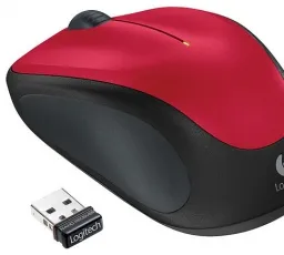 Отзыв на Мышь Logitech Wireless Mouse M235 Red-Black USB: хороший, отличный, маленький, новенький