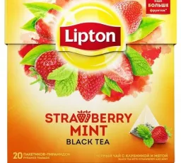 Чай черный Lipton Strawberry Mint в пирамидках, количество отзывов: 1