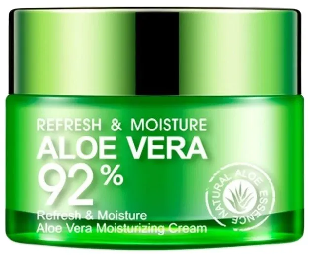 BioAqua Aloe Vera 92% Moisturizing Cream Освежающий и увлажняющий крем-гель для лица и шеи, количество отзывов: 9