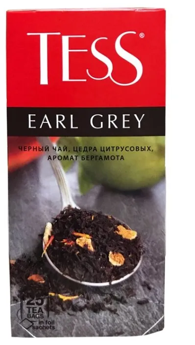 Чай черный Tess Earl grey в пакетиках, количество отзывов: 12